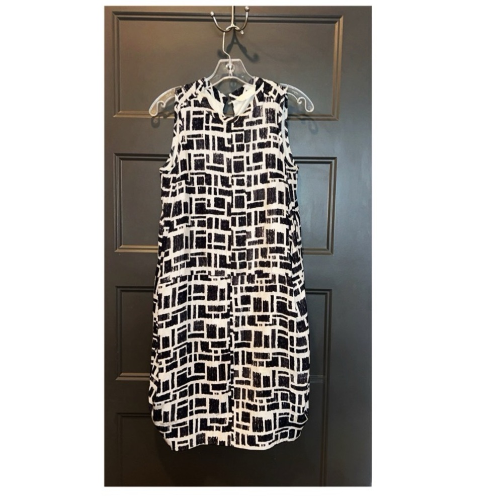 S Max Mara silk geometric printed tent dress
